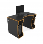Стол компьютерный ZEUS TRON-4 черный/оранж