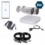 Комплект видеонаблюдения Dahua на 2 аналоговые CVI 2 Мп камеры DH-4122OW-2MP