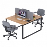 Стіл письмовий подвійний Loft design ND2-120 (120х140) Дуб Крафт золотий