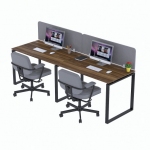 Стіл письмовий подвійний Loft design ND2-120 (240x70) Горіх Модена