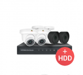 Комплект IP видеонаблюдения Partizan IP-11 4xCAM + 1xNVR + HDD