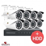 Комплект видеонаблюдения Partizan PRO AHD-26 8xCAM + 1xDVR + HDD