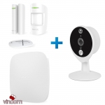 Комплект сигнализации Ajax StarterKit белый + IP-видеокамера Tecsar Airy TA-1
