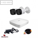 Комплект відеоспостереження Dahua HDCVI-2W KIT + HDD500