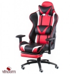 Крісло геймерське Special4You ExtremeRace black/red with footrest
