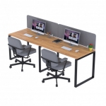 Стол письменный двойной Loft design ND2-135 (270х70) Дуб Крафт золотой