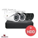 Комплект видеонаблюдения Partizan PRO AHD-41 4xCAM + 1xDVR + HDD