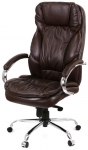 Кресло офисное Аклас Тироль CH MB (Кожа LC-K Dark brown)