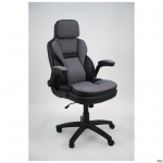 Кресло офисное AMF Alpharo черный PU/ткань серая