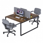 Стол письменный двойной Loft design ND2-120 (120х140) Орех Модена