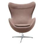 Крісло дизайнерське SDM ЕГГ тканина коричневий