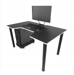 Стол компьютерный ZEUS GAMER-3 черный/белый