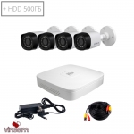 Комплект відеоспостереження Dahua HDCVI-4W KIT+HDD500