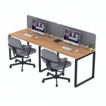 Стол письменный двойной Loft design ND2-120 (240x70) Дуб Крафт золотой