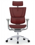 Крісло комп'ютерне MIRUS-IOO 2 (IOOE2-AG-HAM-5D-L) сітка T-168-B3 Scarlet