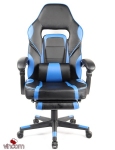 Крісло геймерське Goodwin Parker black/blue з підставкою